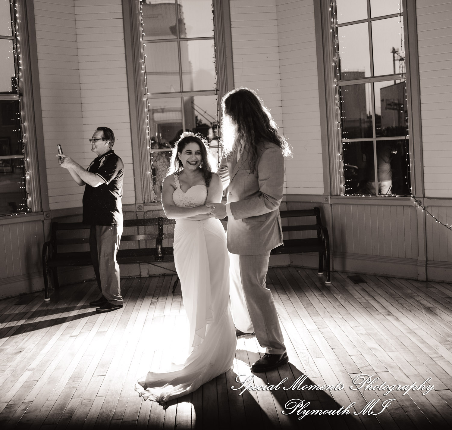 Lissy & Stephen at Chelsea Depot Train Station Chelsea MI wedding photography
