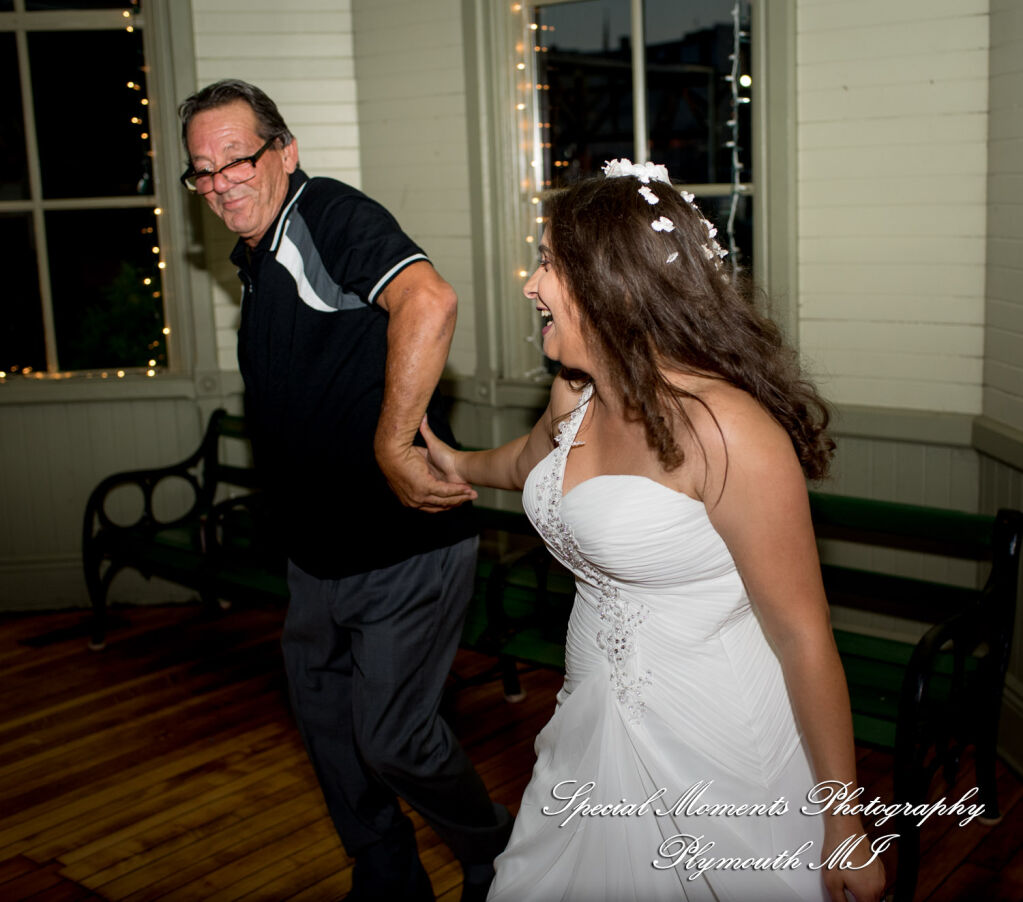 Lissy & Stephen at Chelsea Depot Train Station Chelsea MI wedding photography