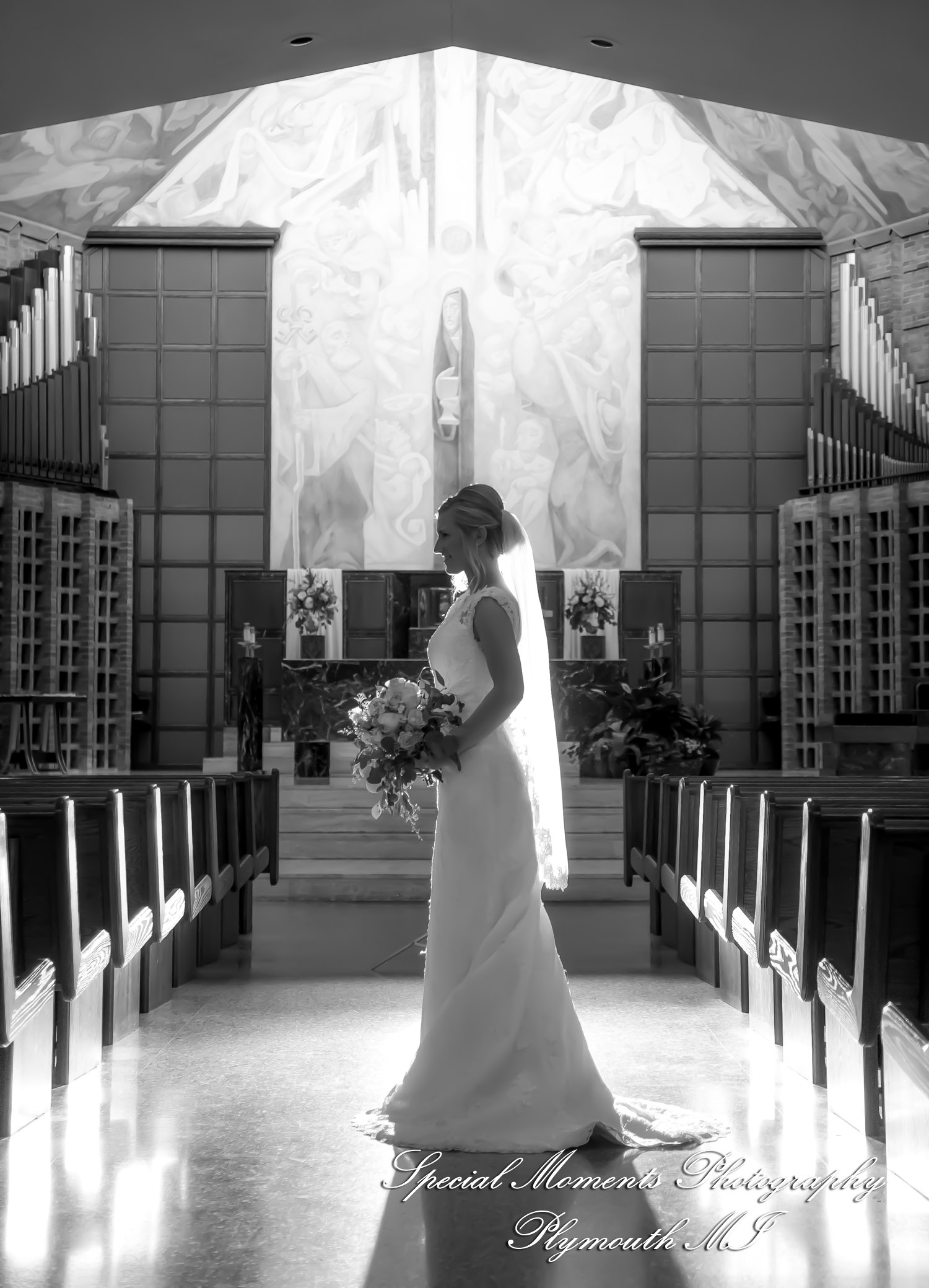 Meghan & Andrew at Our Lady of Sorrows Farmington Hills MI wedding photography