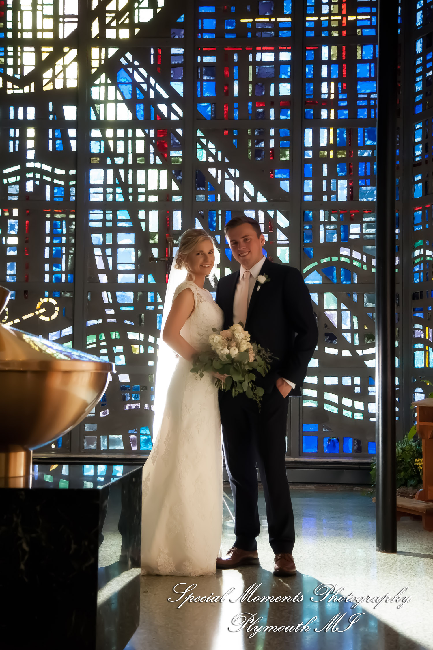 Meghan & Andrew at Our Lady of Sorrows Farmington Hills MI wedding photography
